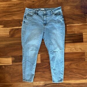 Ava & Viv Women's High Rise Skinny Jeans - Light Blue size 18